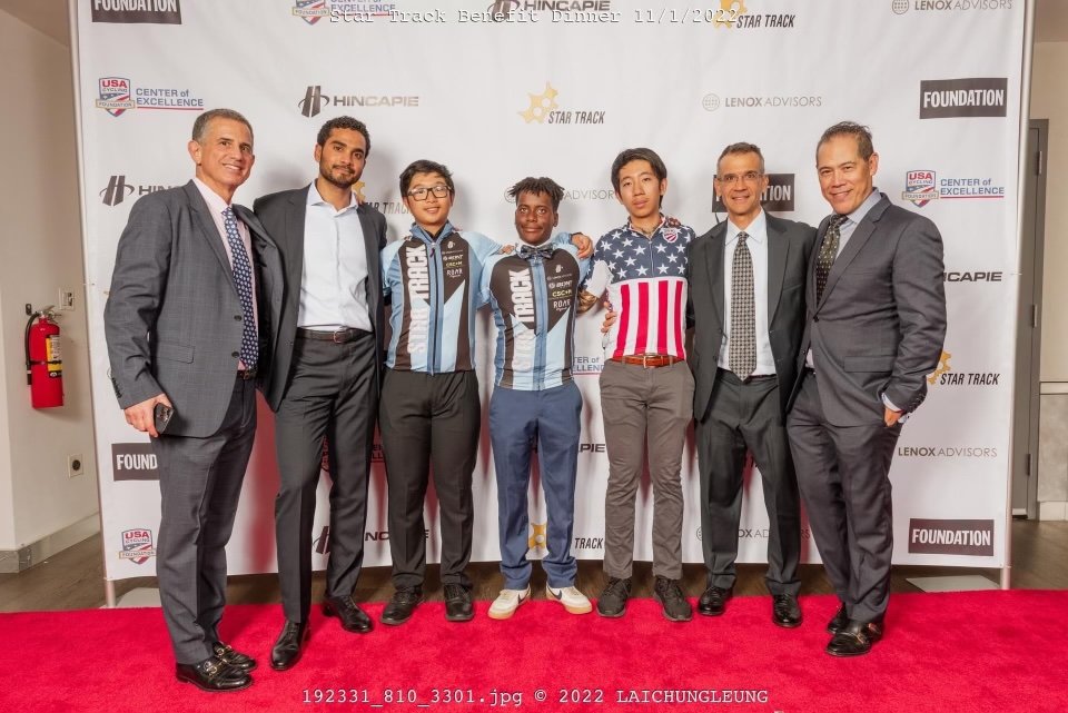 Youth riders and supporters at a Star Track benefit